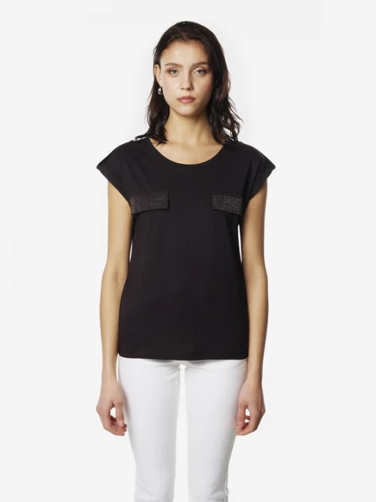 Foto van product KOROSHI Shirt zwart / zwart gemêleerd