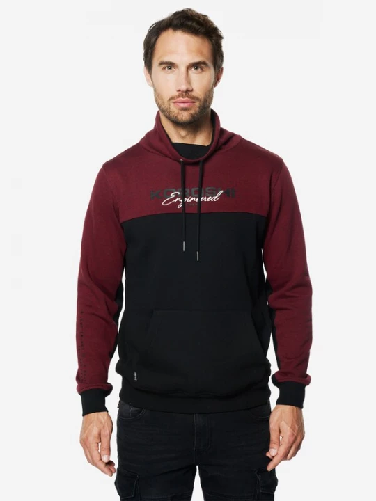 Foto van product KOROSHI Sweatshirt antraciet / bordeaux / zwart / wit