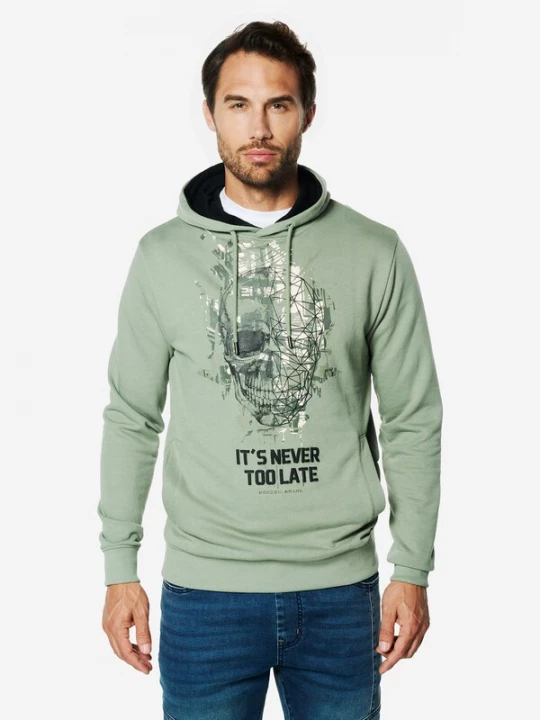 Foto van product KOROSHI Sweatshirt ecru / kaki / zwart