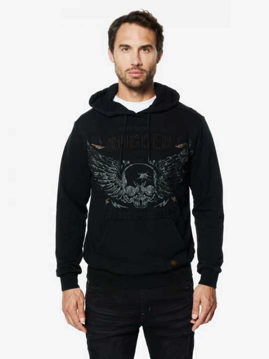 Foto van product KOROSHI Sweatshirt grijs / oranje / zwart