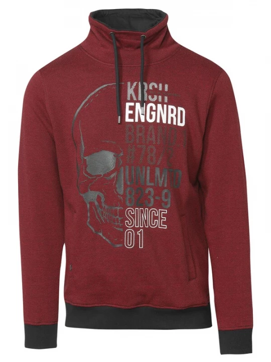 Foto van product KOROSHI Sweatshirt grijs / rood / zwart / wit
