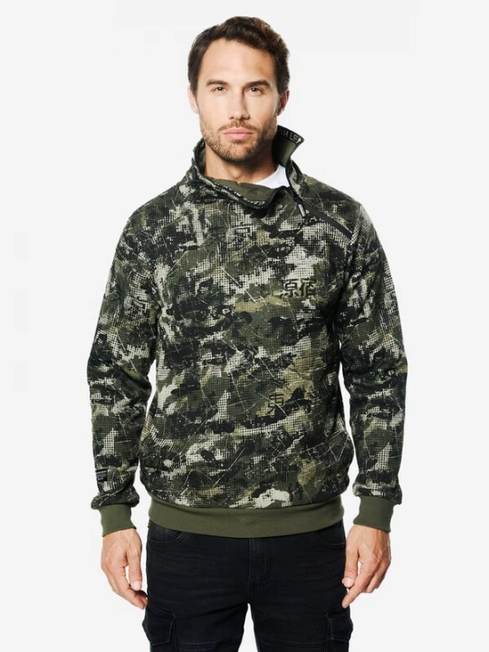 Foto van product KOROSHI Sweatshirt kaki / olijfgroen / pastelgroen / donkergroen
