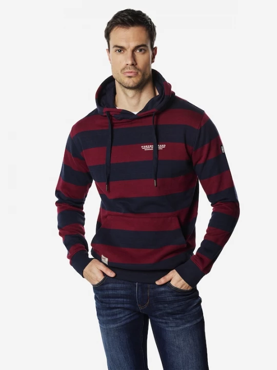 Foto van product KOROSHI Sweatshirt navy / donkerrood / wit