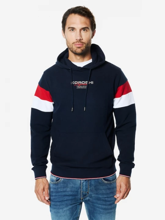 Foto van product KOROSHI Sweatshirt navy / rood / wit