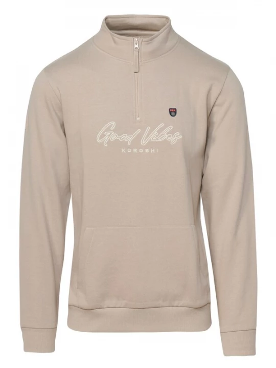 Foto van product KOROSHI Sweatshirt navy / stone grey / rood / wit