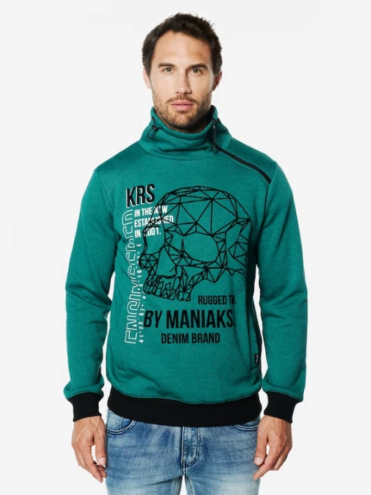Foto van product KOROSHI Sweatshirt spar / zwart / wit