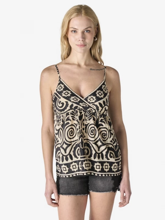 Foto van product KOROSHI Top beige / zwart