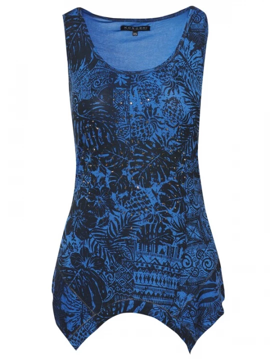 Foto van product KOROSHI Top blauw / navy / transparant