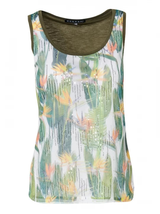 Foto van product KOROSHI Top geel / groen / lila / wit
