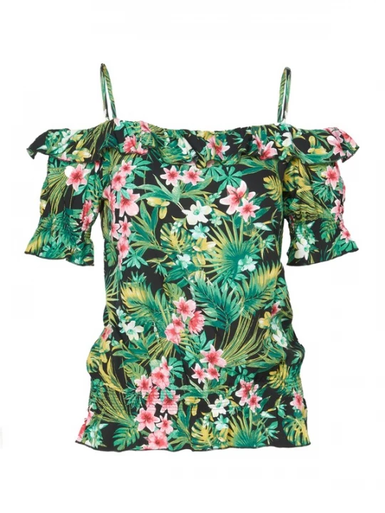 Foto van product KOROSHI Top geel / groen / pink / zwart