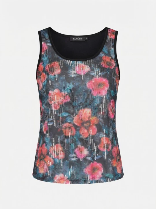 Foto van product KOROSHI Top groen / rood / zwart