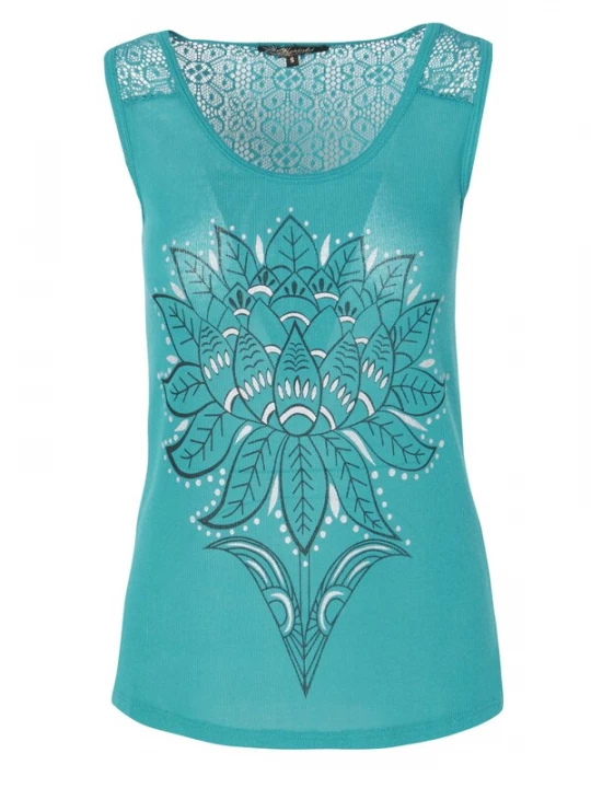Foto van product KOROSHI Top jade groen / zwart / wit