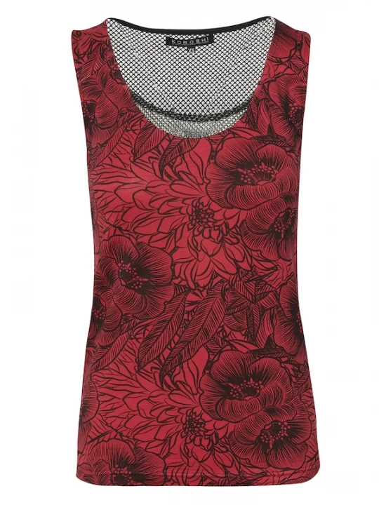 Foto van product KOROSHI Top rood / zwart