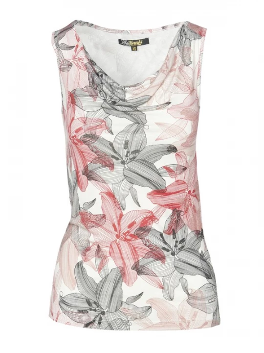Foto van product KOROSHI Top rosa / rood / zwart / wit