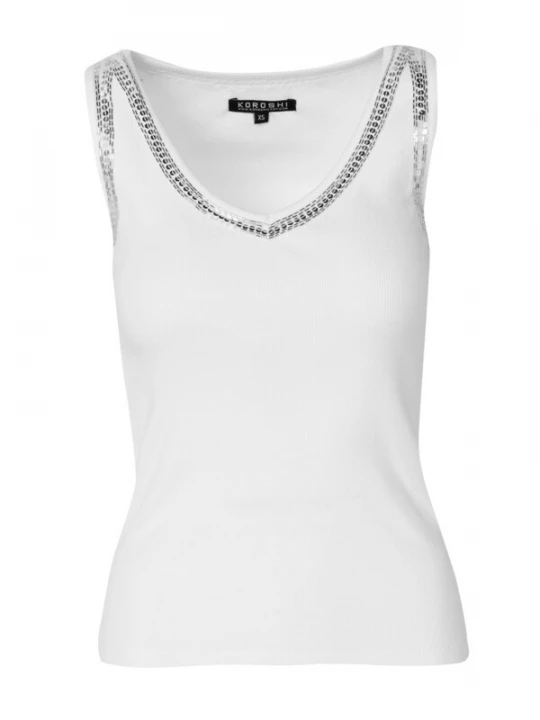 Foto van product KOROSHI Top zilver / wit