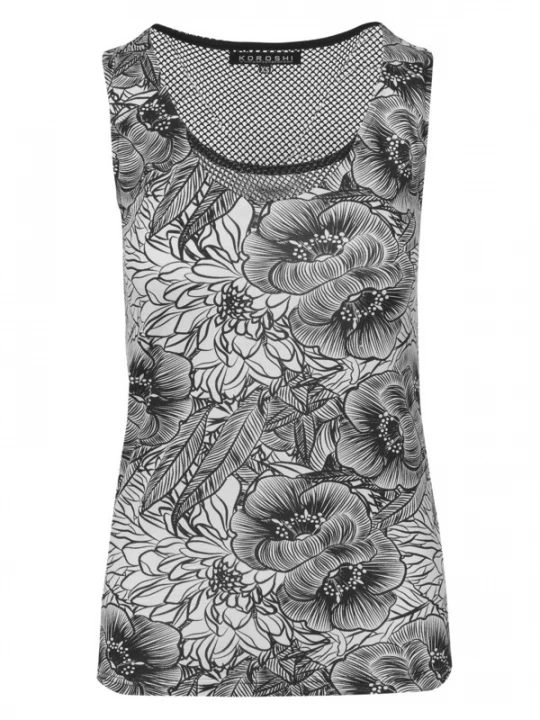 Foto van product KOROSHI Top zwart / wit