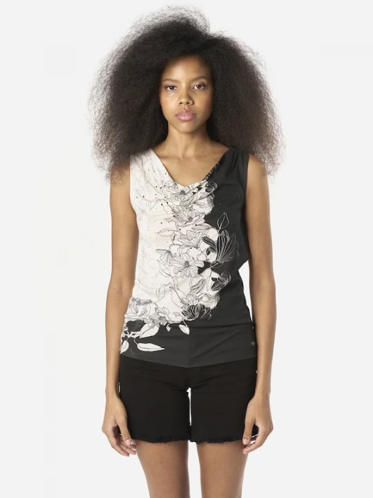 Foto van product KOROSHI Top zwart / wit