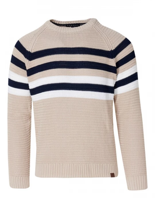 Foto van product KOROSHI Trui beige / zwart / wit