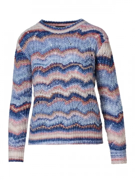 Foto van product KOROSHI Trui blauw / donkerblauw / oranje / rosa