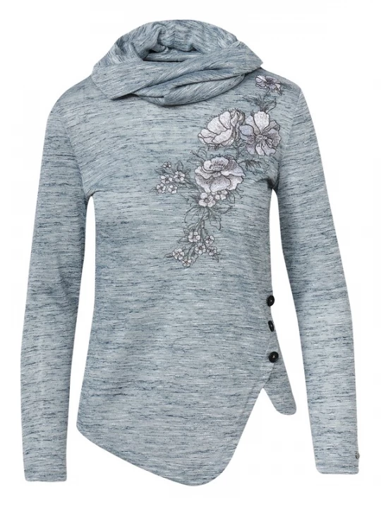 Foto van product KOROSHI Trui blauw gemêleerd / grijs