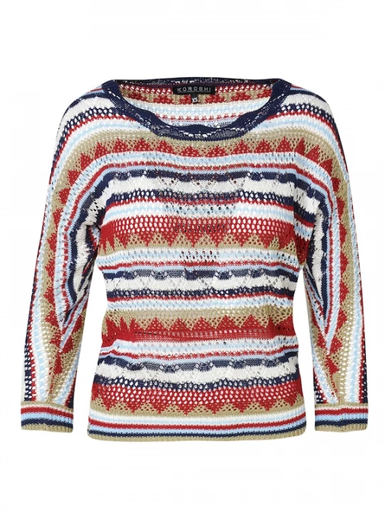 Foto van product KOROSHI Trui blauw / lichtblauw / rood / wit