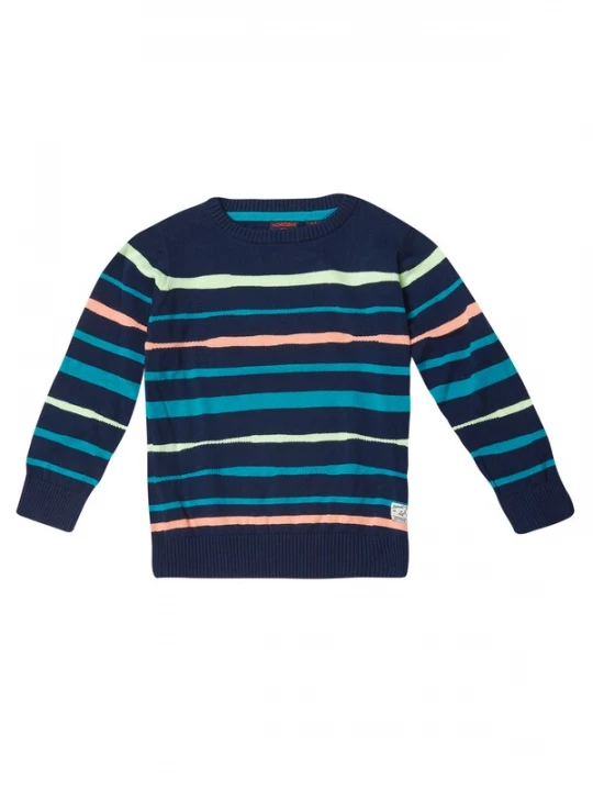 Foto van product KOROSHI Trui blauw / navy / geel / rosa