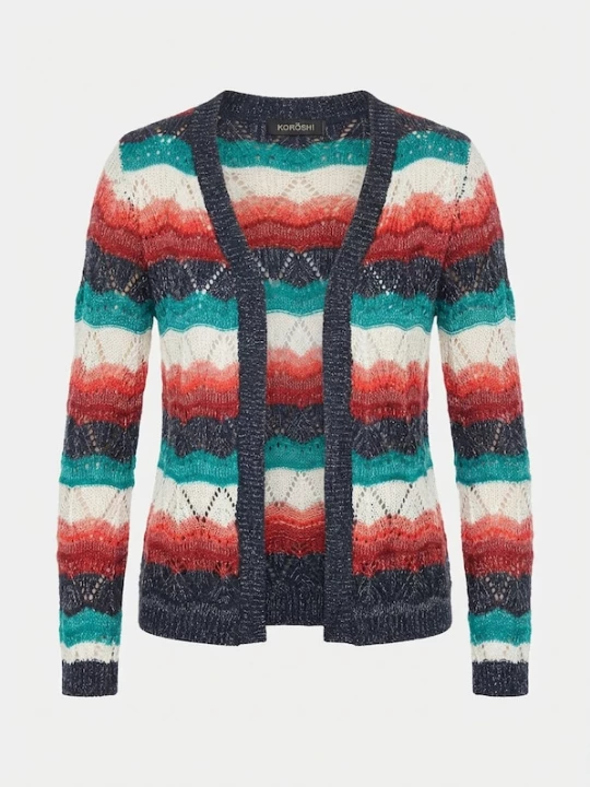 Foto van product KOROSHI Trui blauw / rood / zwart / wit