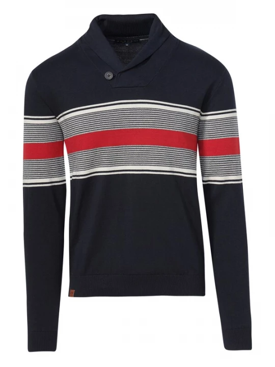 Foto van product KOROSHI Trui navy / rood / wit