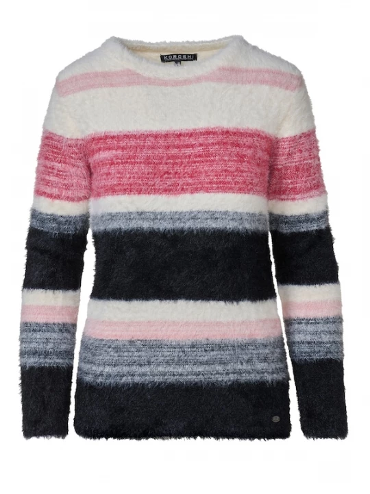 Foto van product KOROSHI Trui pink / rosa / zwart / wit