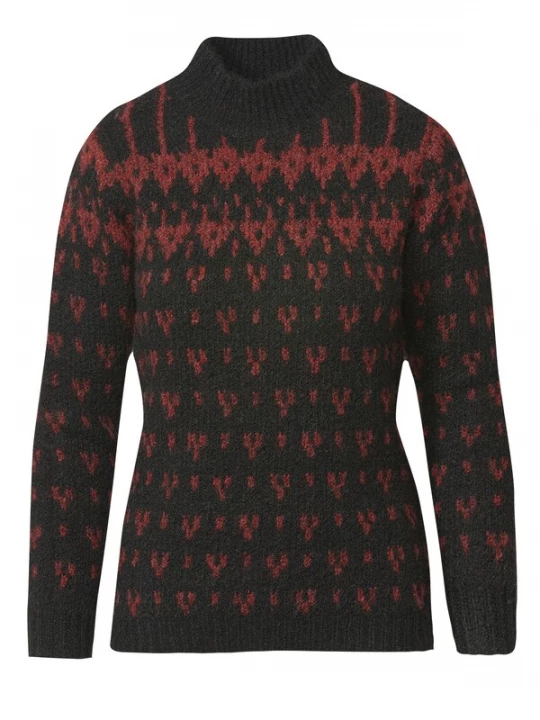 Foto van product KOROSHI Trui rood / zwart