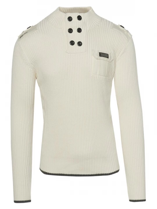 Foto van product KOROSHI Trui zwart / offwhite