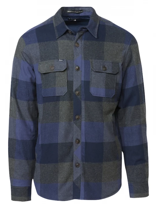 Foto van product KOROSHI Tussenjas indigo / donkerblauw / donkergrijs / grijs gemêleerd