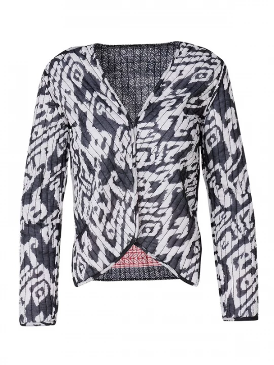 Foto van product KOROSHI Tussenjas knalrood / zwart / offwhite