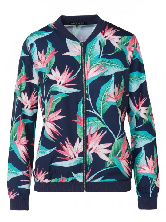 Foto van product KOROSHI Tussenjas navy / turquoise / groen / pink