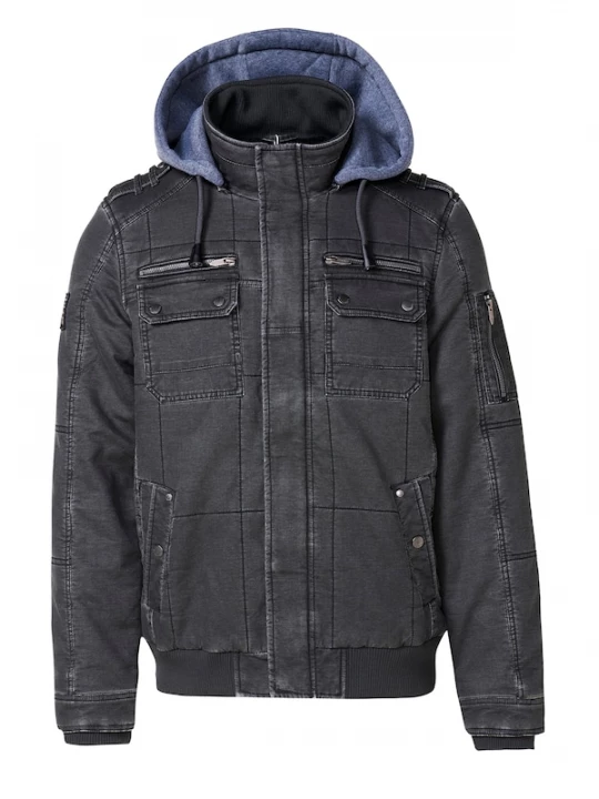 Foto van product KOROSHI Winterjas blauw / zwart