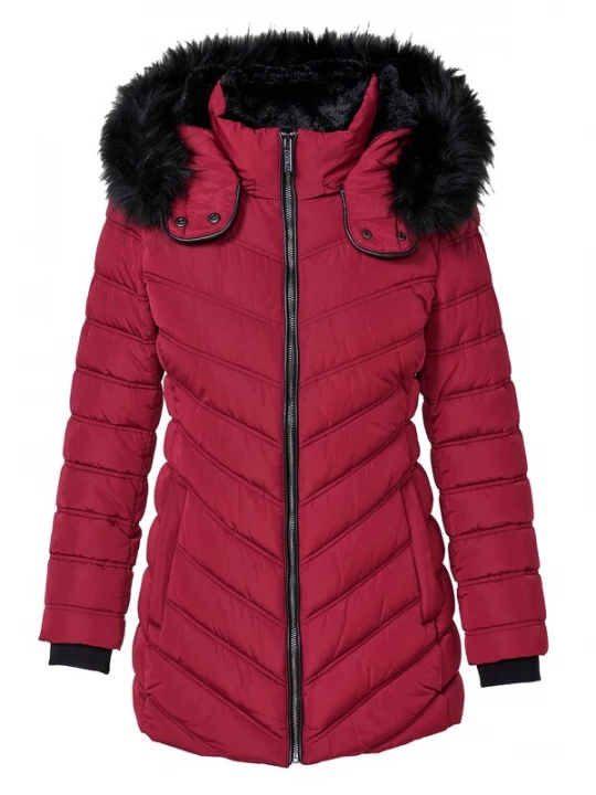 Foto van product KOROSHI Winterjas donkerrood