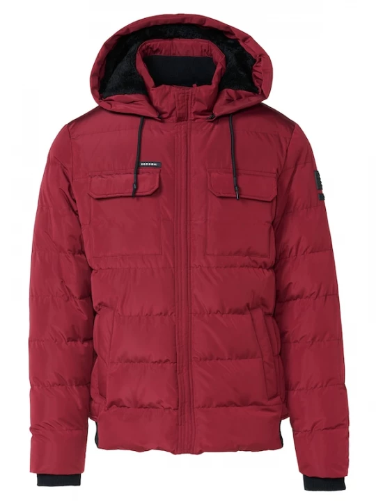 Foto van product KOROSHI Winterjas donkerrood