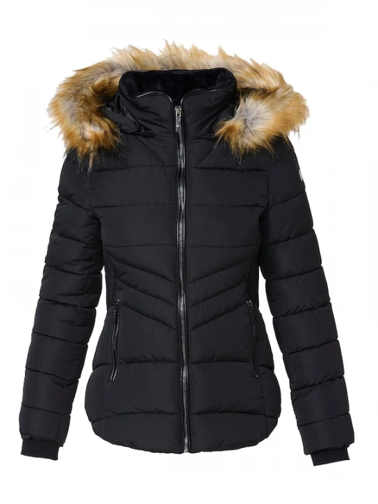 Foto van product KOROSHI Winterjas zwart