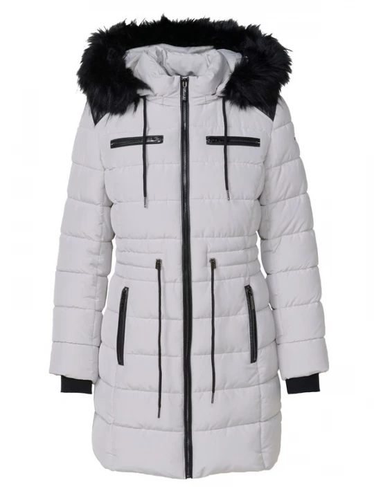 Foto van product KOROSHI Winterjas zwart / wit