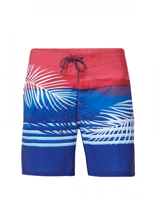 Foto van product KOROSHI Zwemshorts blauw / navy / bloedrood / wit