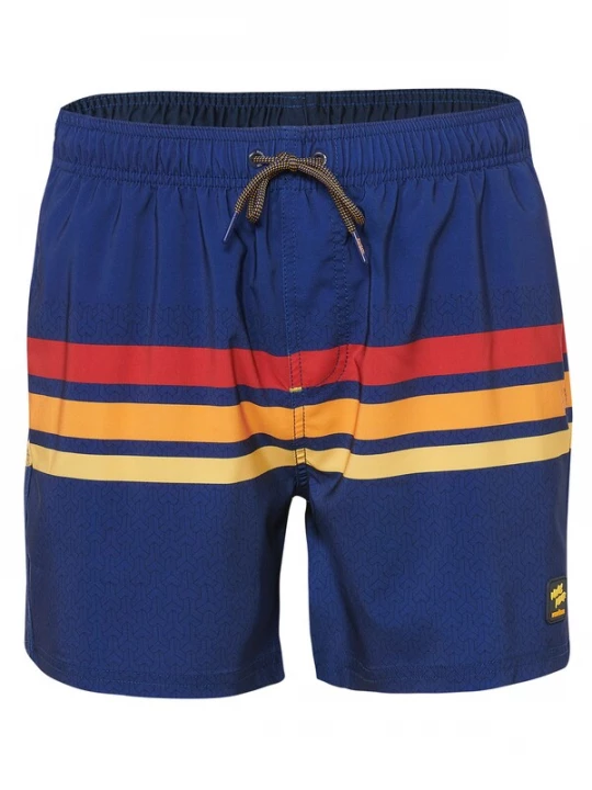 Foto van product KOROSHI Zwemshorts donkerblauw / abrikoos / mandarijn / grenadine