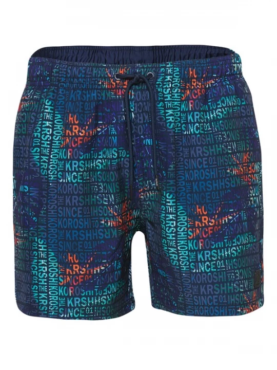 Foto van product KOROSHI Zwemshorts marine / hemelsblauw / vuurrood / neonrood