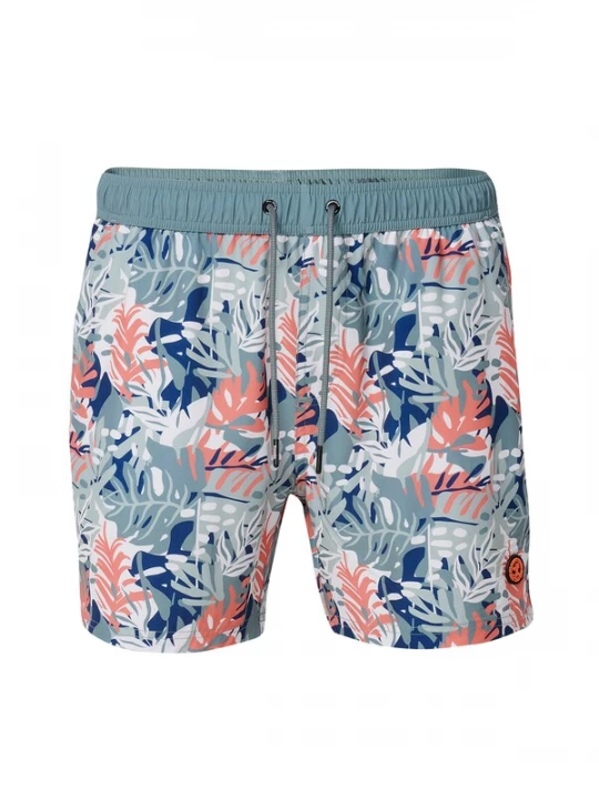 Foto van product KOROSHI Zwemshorts mintgroen / pastelgroen / koraal / wit