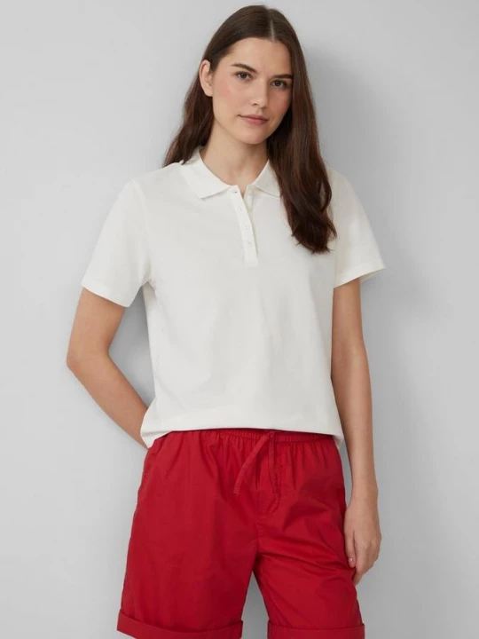 Foto van product Kort poloshirt van katoen piqué s.Oliver crème