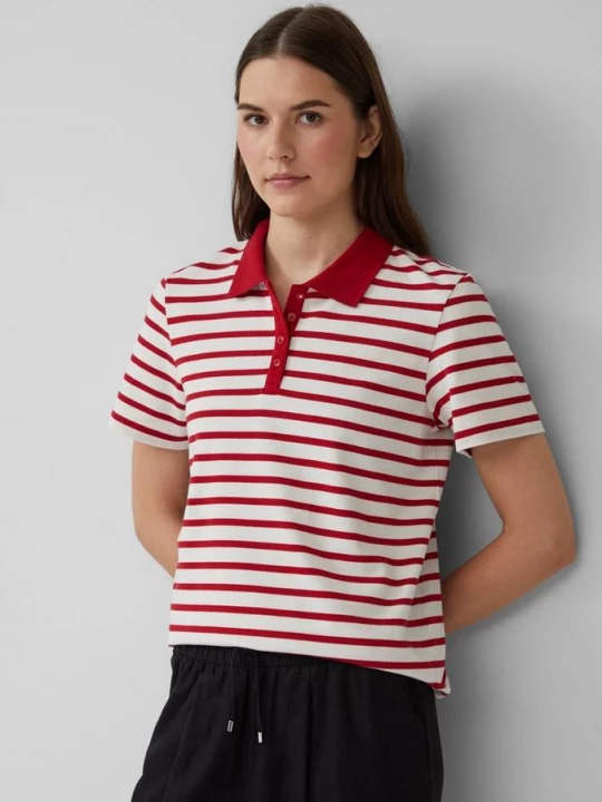 Foto van product Kort poloshirt van katoen piqué s.Oliver rood
