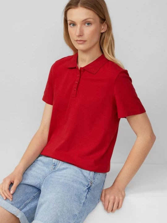 Foto van product Kort poloshirt van katoen piqué s.Oliver rood