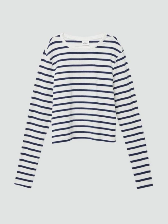 Foto van product Kort shirt met lange mouwen van geribde stof s.Oliver
