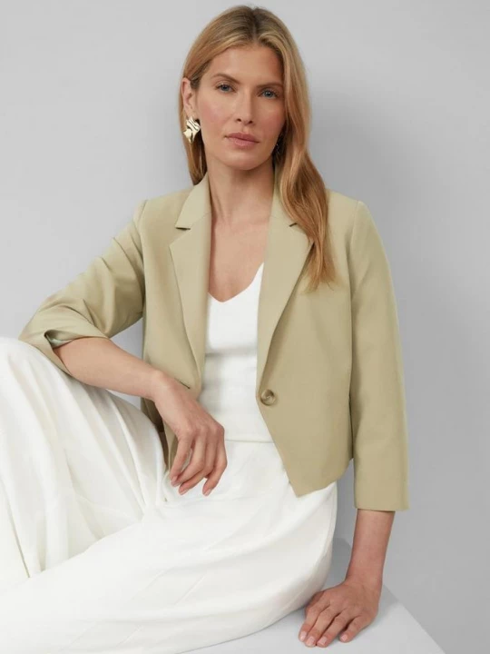 Foto van product Korte blazer met 3 / 4 mouwen s.Oliver olijfgroen