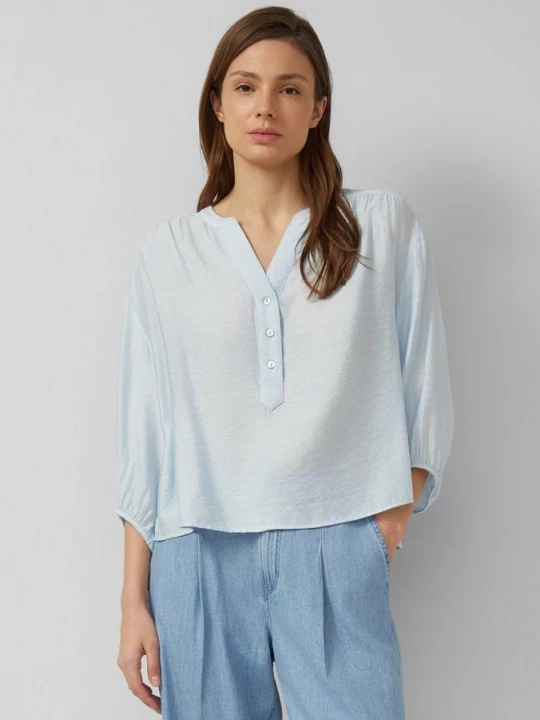 Foto van product Korte blouse van viscosemix s.Oliver blauw