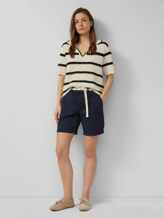 Foto van product Korte broek met gevlochten riem en kledingkleurstof s.Oliver blauw